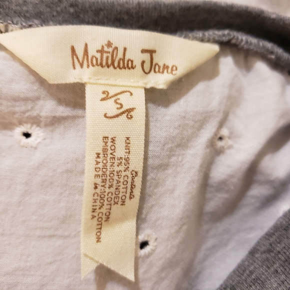 Matilda Jane Gray Blouse Size S - Picture 4 of 5
